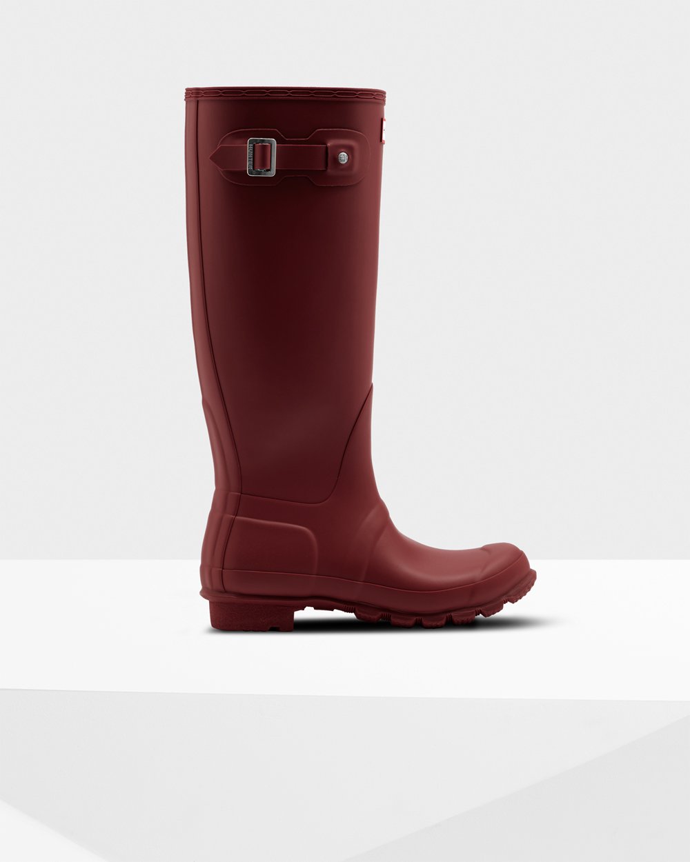 Womens Hunter Original - Tall Rain Boots Grey Red - 0345-SRWUQ